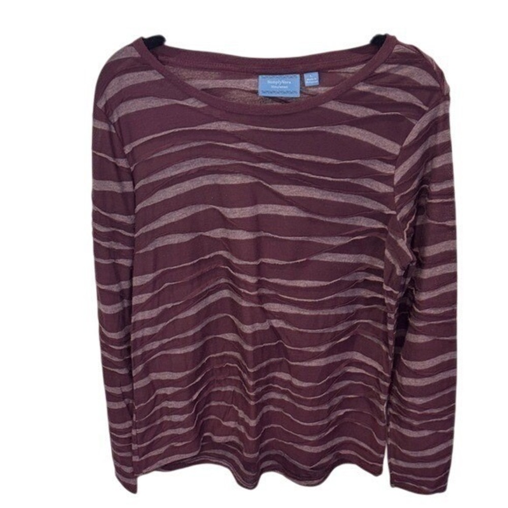 Simply Vera Vera Wang Layered Long Sleeve Top - Women's Size L